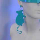 Aqua Rat Earrings