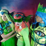 Green Hologram Glitter Mermaid Harness with Gem :Last 1! Ready 2 Ship!::