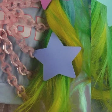 Bubblegum Blue Matte Star Hair Clip