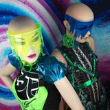 ::SAMPLE SALE:: Green Fluorescent Drippy Slime Visor