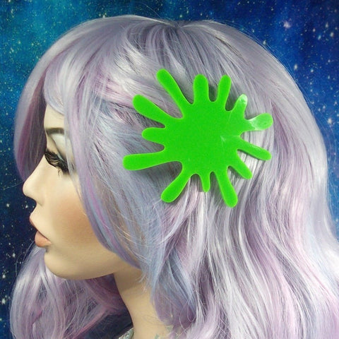 Apple Green Slime Splat Hair Clip