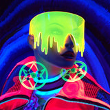 Neon Yellow Drippy Slime Visor