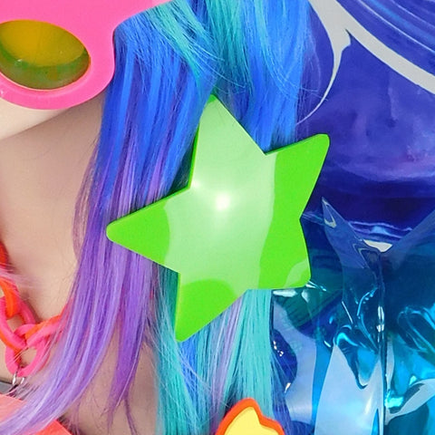 Apple Green Star Hair Clip