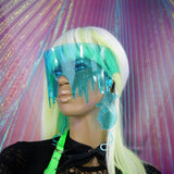 Aqua Glitter Drippy Slime Visor