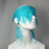 Aqua Glitter Drippy Slime Visor