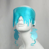 Aqua Glitter Drippy Slime Visor