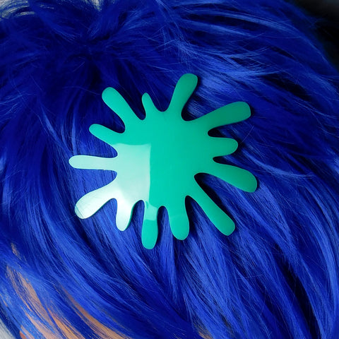 Aqua Slime Splat Hair Clip