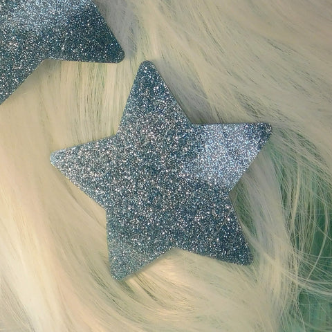 ::SALE::Discontinued::Baby Blue Glitter Star Hair Clip
