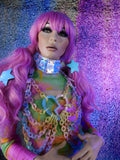 Pastel Pink, Lilac and Blue Heart Neck Wear ::Ready 2 Ship::