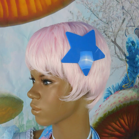Bright Blue Star Hair Clip