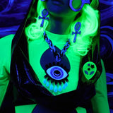 Blue Pearl Evil Eye Pendant