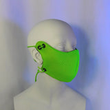 Neon Green and Black Cloth Mask (2-4 Weeks)