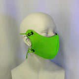 Neon Green and Black Cloth Mask (2-4 Weeks)