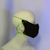 Neon Green and Black Cloth Mask (2-4 Weeks)