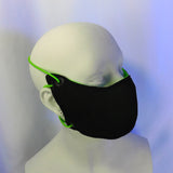 Neon Green and Black Cloth Mask (2-4 Weeks)