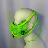 Neon Green and Black  Mask (2-4 Weeks)