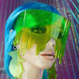 Lime Glitter Drippy Slime Visor