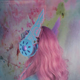 Candyfloss Blue and Pink w/ Blue Visor Bubblegum Crisis Headgear :: 2-6 weeks ship::