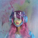 Candyfloss Blue and Pink w/ Blue Visor Bubblegum Crisis Headgear :: 2-6 weeks ship::
