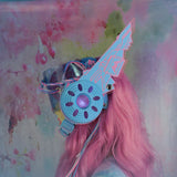 Candyfloss Blue and Pink w/ Blue Visor Bubblegum Crisis Headgear :: 2-6 weeks ship::