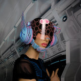 Candyfloss Blue and Pink w/ Pink Visor Bubblegum Crisis Headgear :: 2-6 weeks ship::