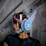 Candyfloss Blue and Pink w/ Pink Visor Bubblegum Crisis Headgear :: 2-6 weeks ship::
