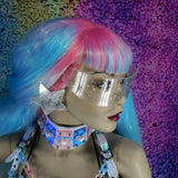 Hologram Star Glitter Clear Curve Visor
