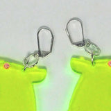 Lilac Transparent Glitter Rat Earrings