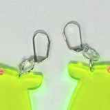 Milky Neon Strawberry Rat Earrings