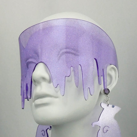 Lilac Glitter Drippy Slime Visor