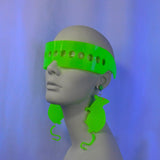 Milky Neon Green Rat Earrings