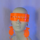 Milky Neon Orange Dot Visor