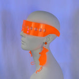 Milky Neon Orange Dot Visor