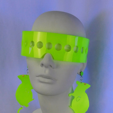 Milky Neon Yellow Dot Visor