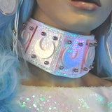 Pastel Pink and White Glitter Moon Neck Wear ::2-4 Weeks Ship::