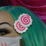 Hot Pink Narutomaki Hair Clip