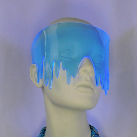Neon Blue Slime Visor