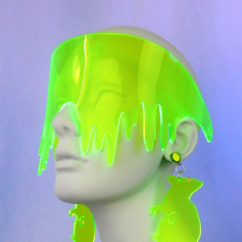 Neon Green Drippy Slime Visor (pre-order 2-6 weeks)