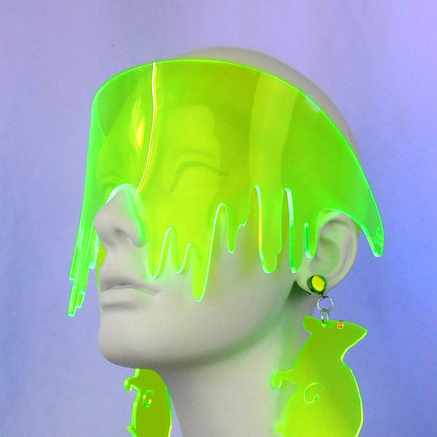 Neon Green Drippy Slime Visor