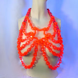 Neon Red / Pink Transparent Star Chain Top ::2-6 Weeks Ship::