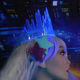 Neon Blue Drippy Slime Tiara