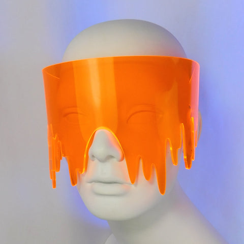 Neon Orange Drippy Slime Visor