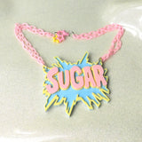 Sugar Pendant in Pastel Pink, Blue and Yellow