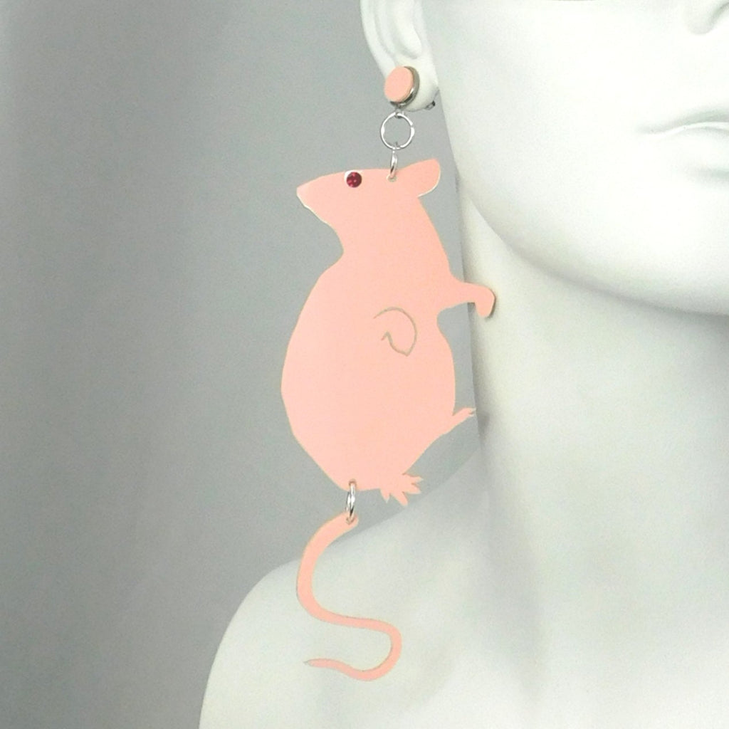 Pastel Pink Rat Earrings – yokaicandy.com