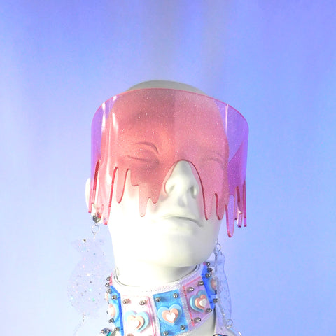 Pink Glitter Drippy Slime Visor