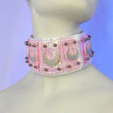 Pastel Pink and White Glitter Moon Neck Wear ::2-4 Weeks Ship::