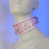 Pastel Pink and White Glitter Moon Neck Wear ::2-4 Weeks Ship::