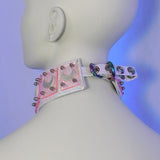 Pastel Pink and White Glitter Moon Neck Wear ::2-4 Weeks Ship::