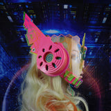 Hot Pink and Rainbow Hexagon Headgear :: 2-6 weeks ship::