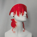 Red Glitter Drippy Slime Visor